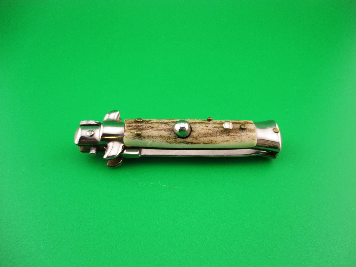 ROSTFREI 14cm Italian Stag stiletto Oreste Dibon vintage automatic knife