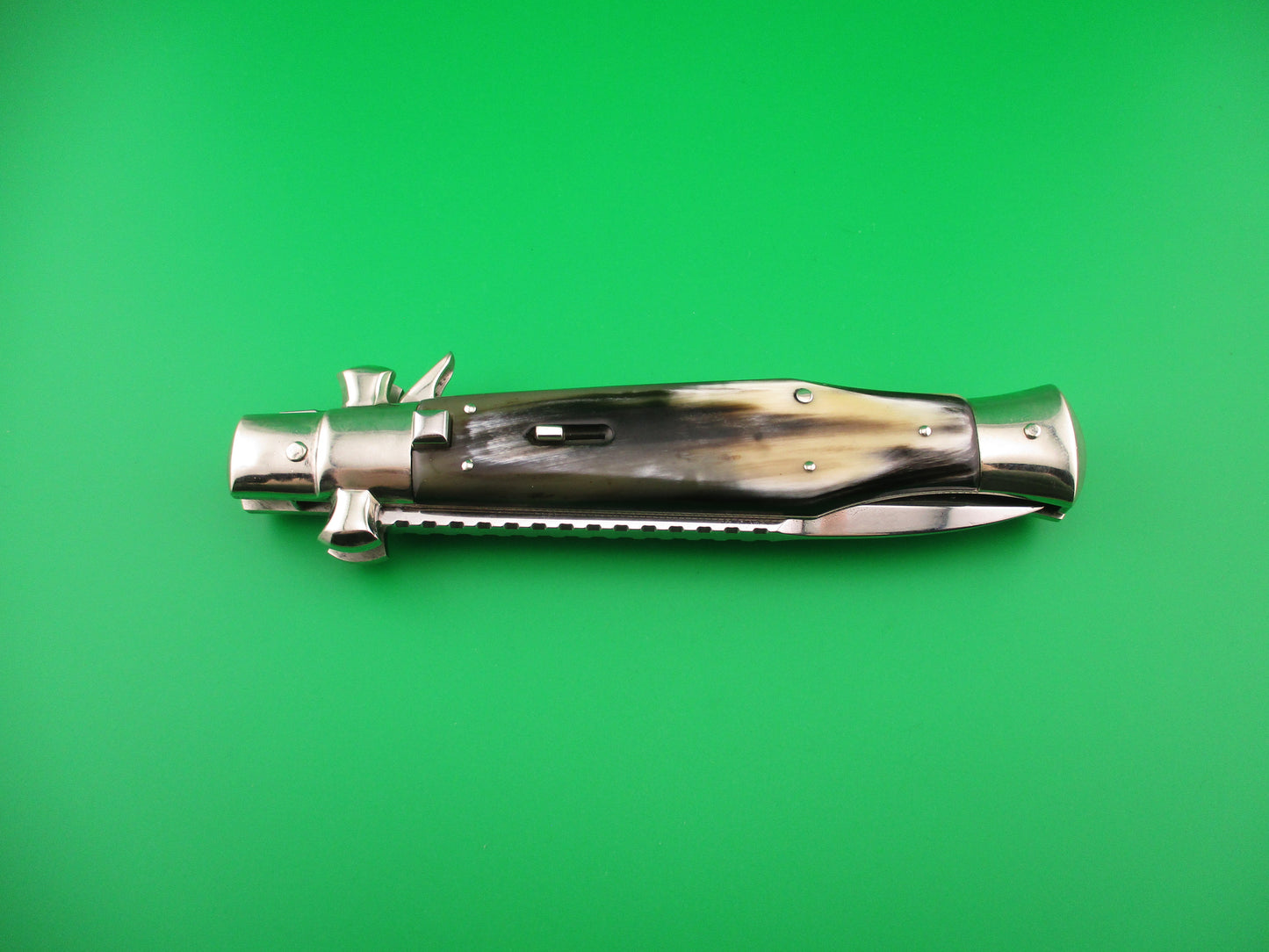 z AGA CAMPOLIN ITALY 29cm Italian BLACK WIDOW Fulcrum Wasp Square button automatic knife