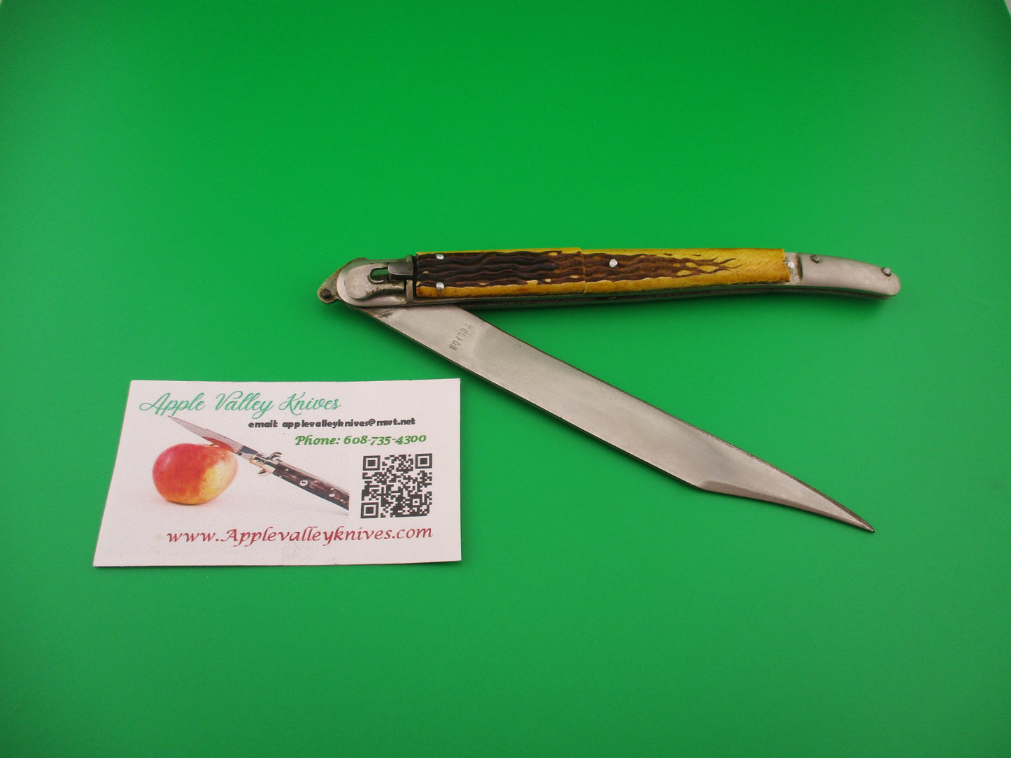 TOLEDO 30cm Spanish Toothpick Lever Faux Stag vintage automatic knife