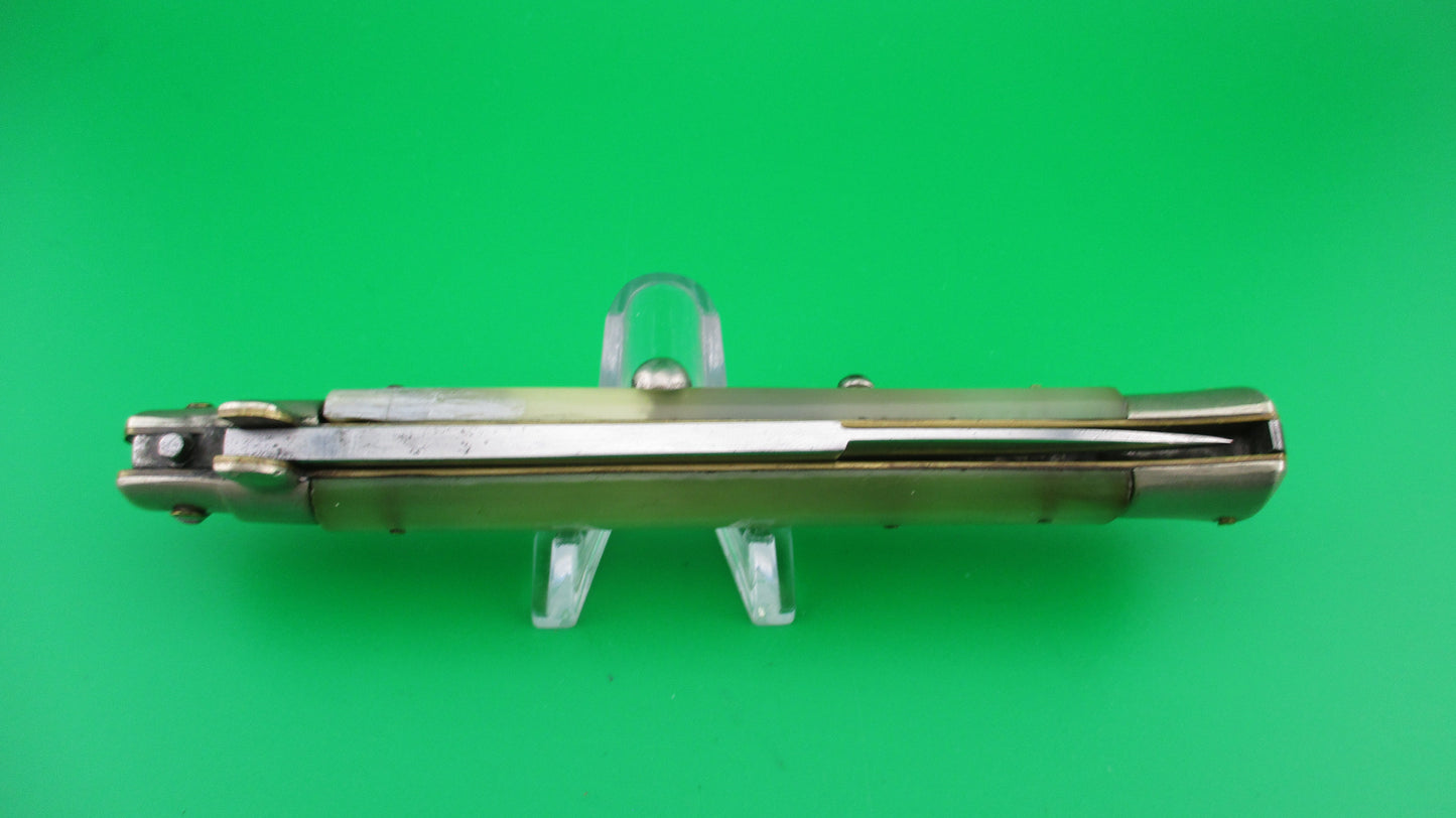RAIMONDO SPRING ROSTFREI 28cm Italian Picklock Vintage 1950s automatic knife Pearlescent horn