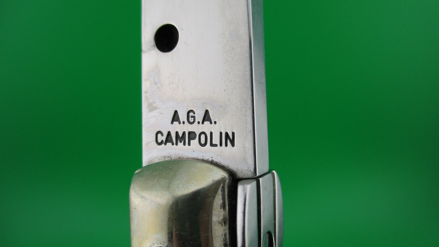 z AGA CAMPOLIN 33cm Picklock Stiletto Translucent green & black horn automatic knife