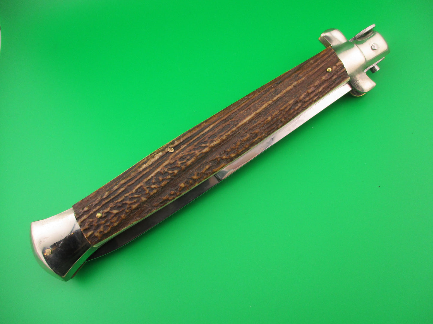 AGA CAMPOLIN ITALY 45cm Italian Stag swivel bolster 18 inch automatic knife
