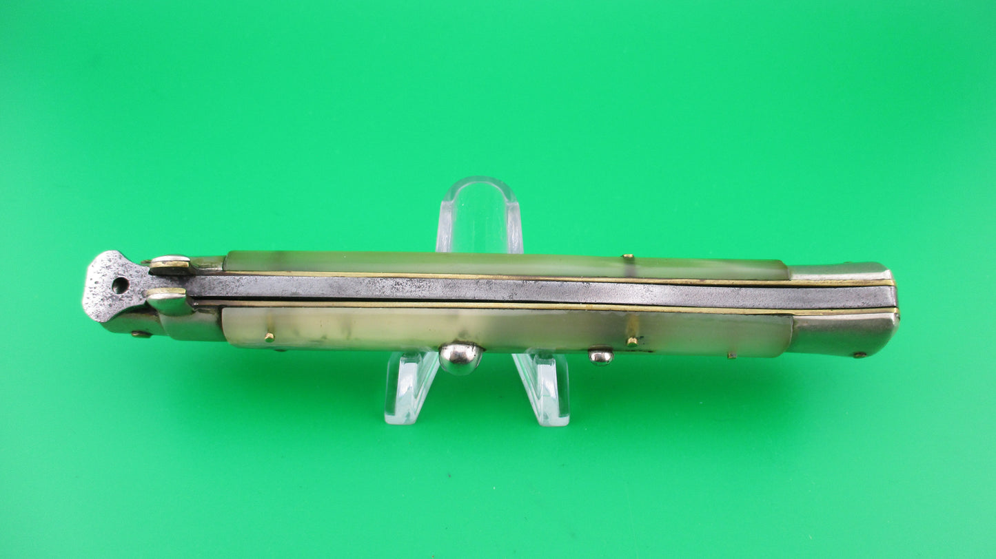RAIMONDO SPRING ROSTFREI 28cm Italian Picklock Vintage 1950s automatic knife Pearlescent horn