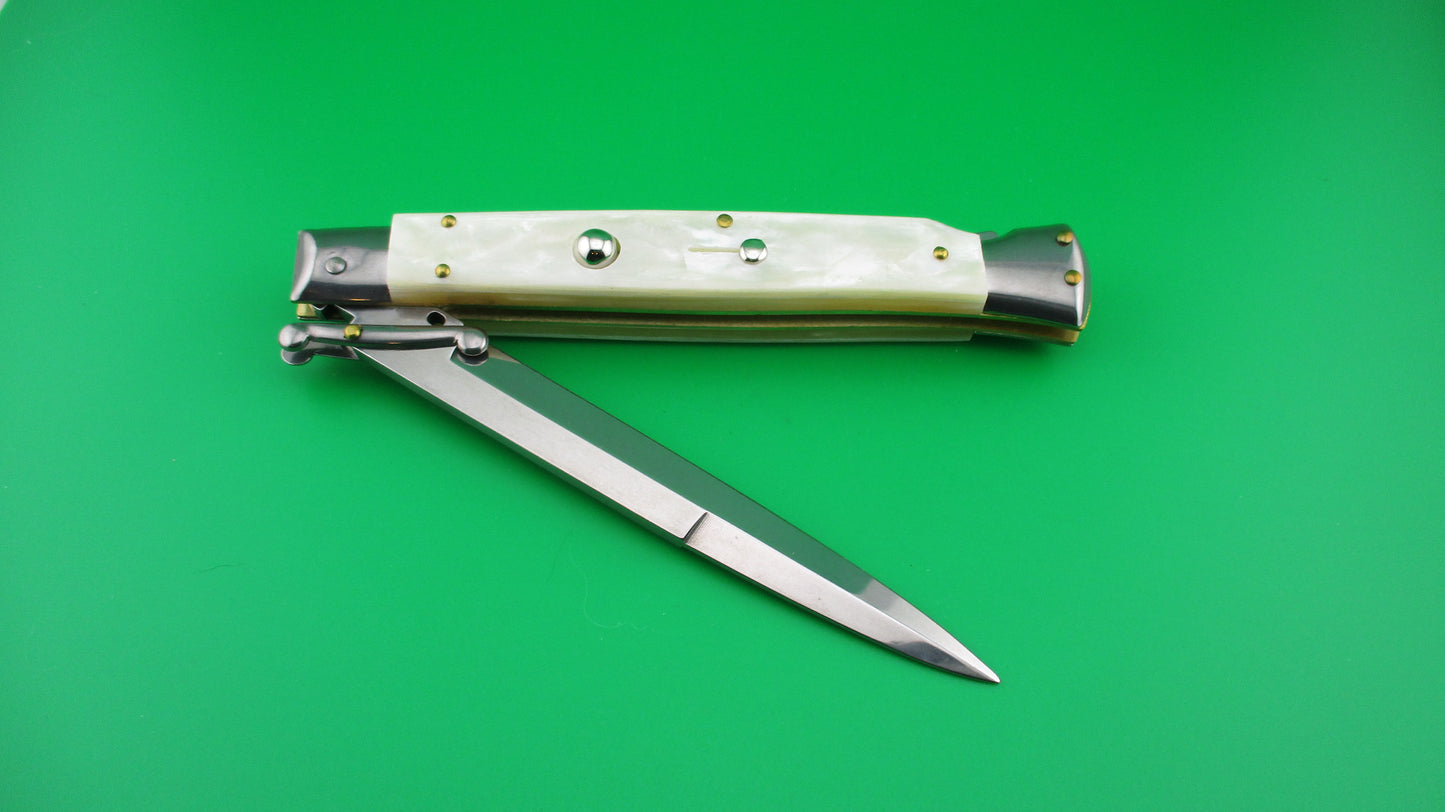 FRANK B ITALY 28cm Italian Swing guard MOP Pearl automatic knife