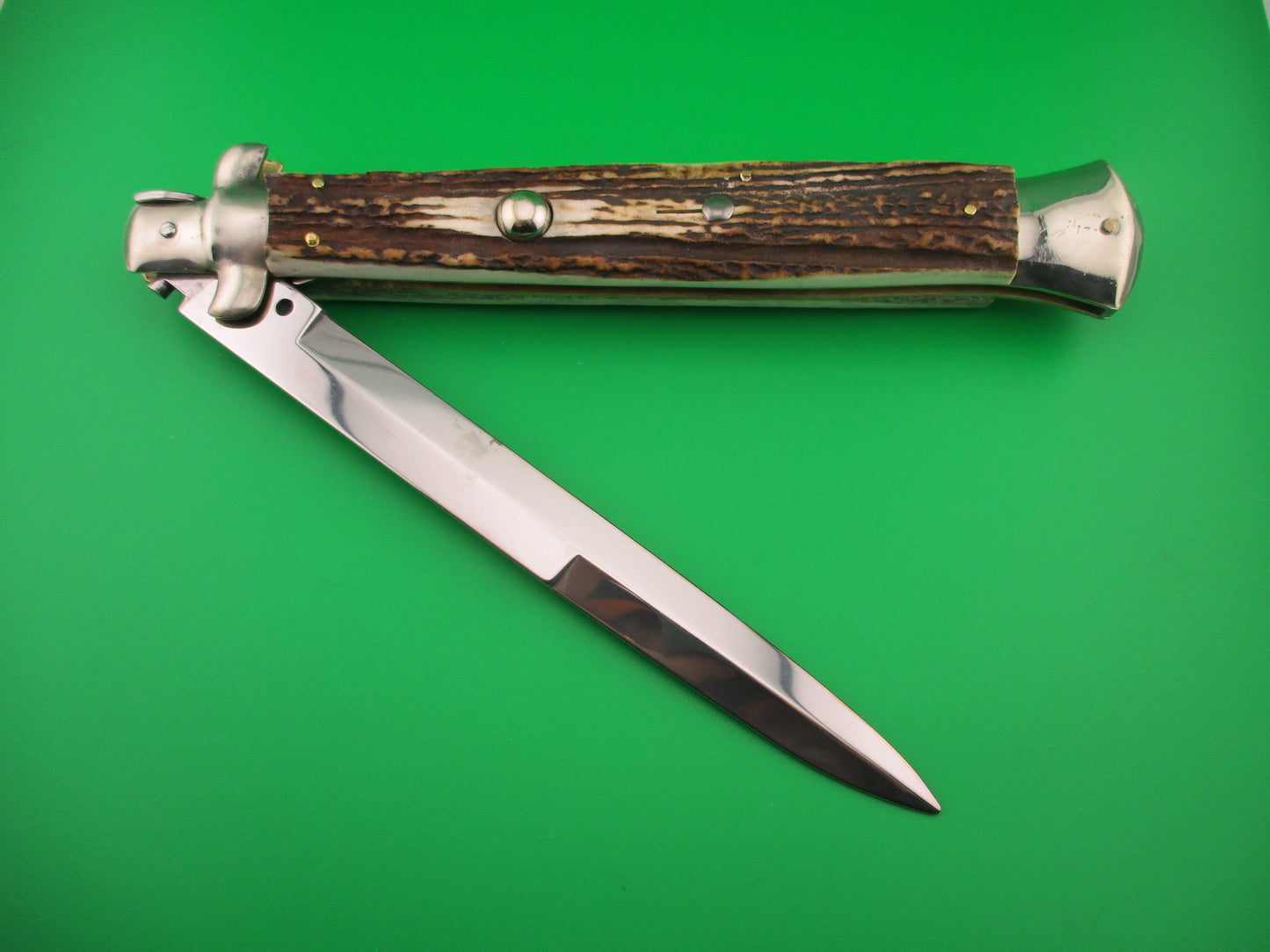 AGA CAMPOLIN ITALY 45cm Italian Stag swivel bolster 18 inch automatic knife