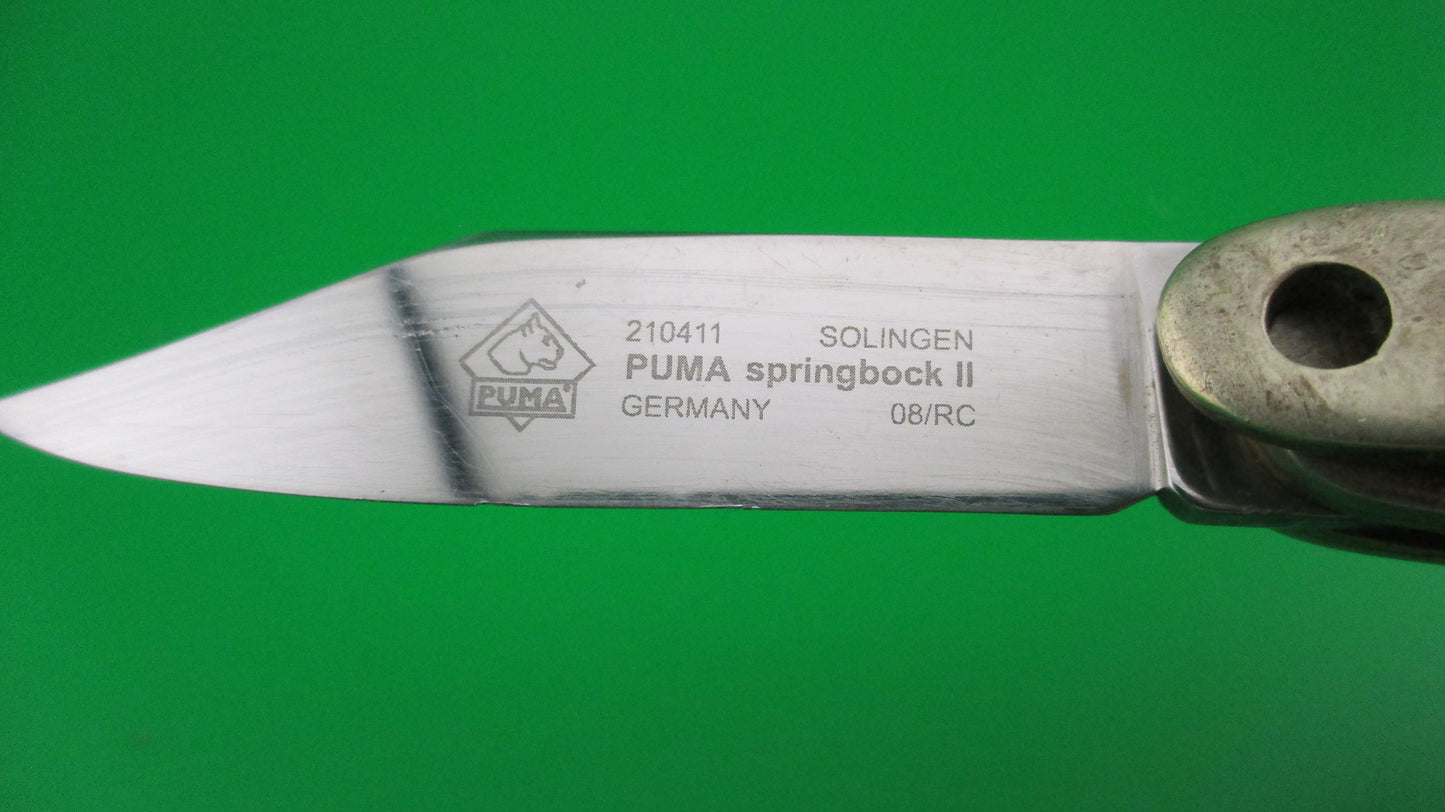 PUMA Springbock II Solingen Germany 8cm German lever stag automatic knife