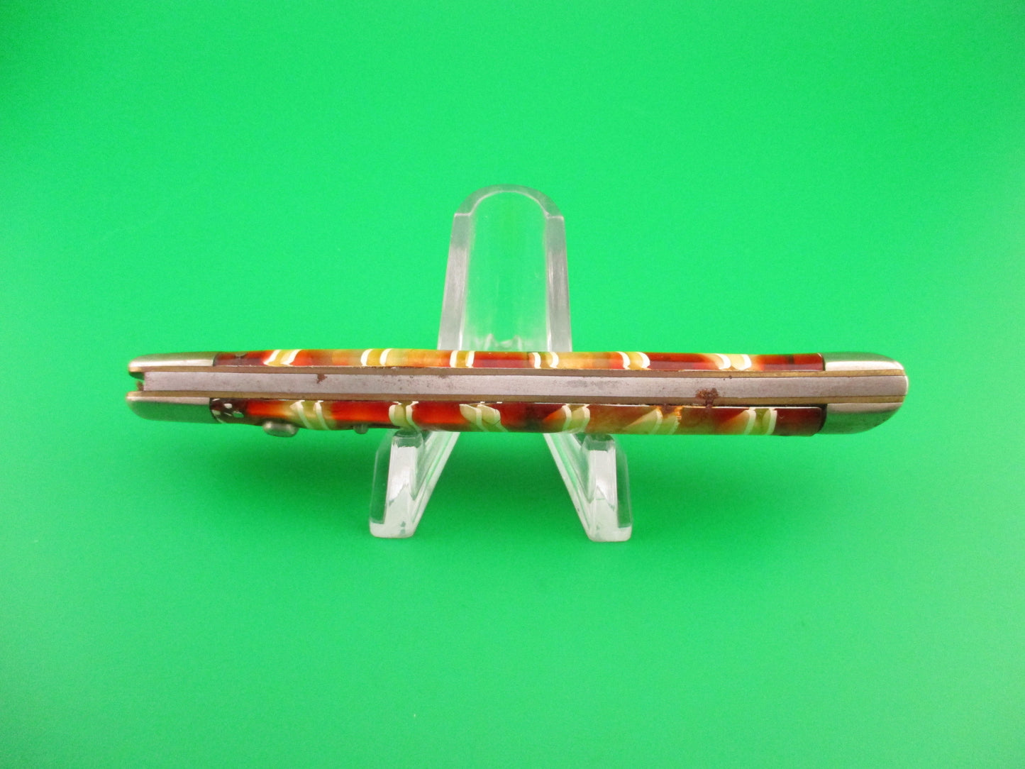 Schrade Cut Co Fishtail Candystripe vintage switchblade knife