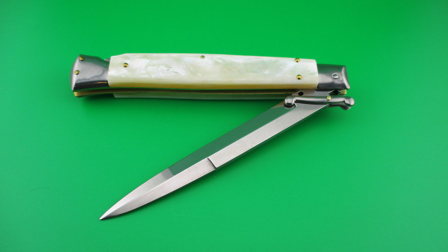 FRANK B ITALY 28cm Italian Swing guard MOP Pearl automatic knife