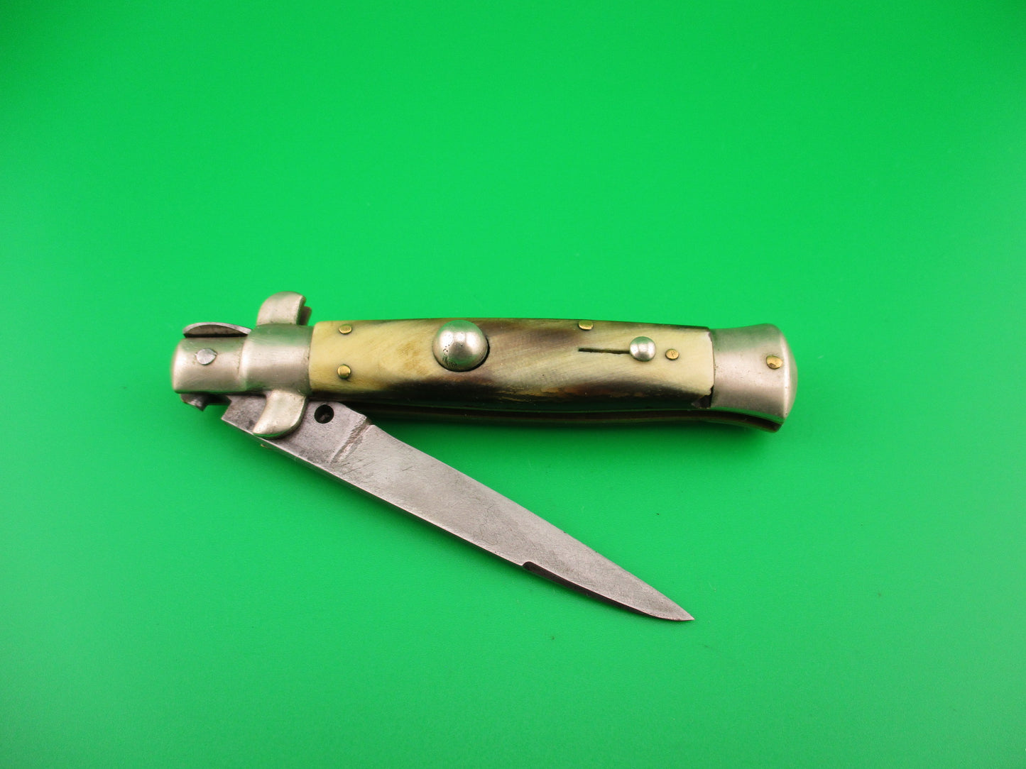 INTER ITALY 16cm Italian Picklock 1950s Vintage automatic knife light horn