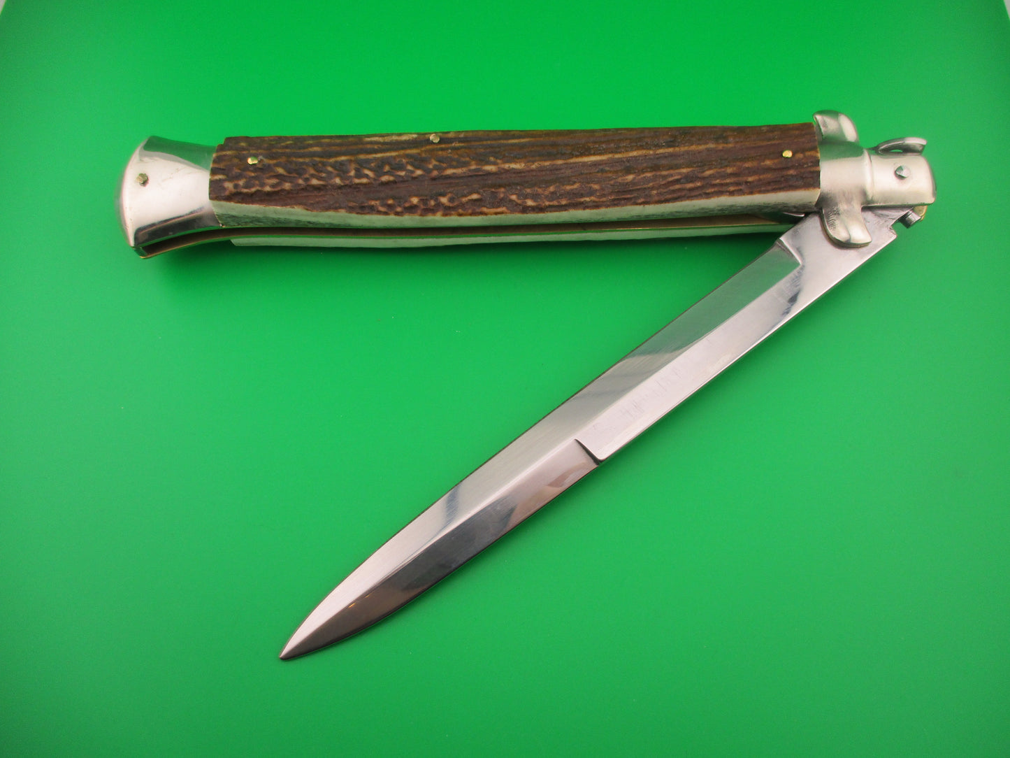 AGA CAMPOLIN ITALY 45cm Italian Stag swivel bolster 18 inch automatic knife