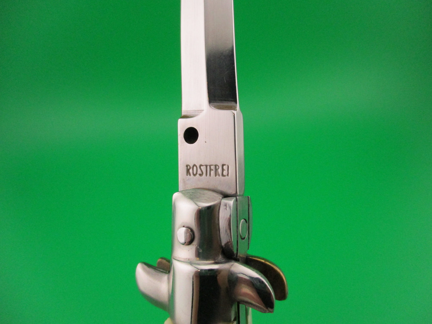 ROSTFREI 14cm Italian Stag stiletto Oreste Dibon vintage automatic knife