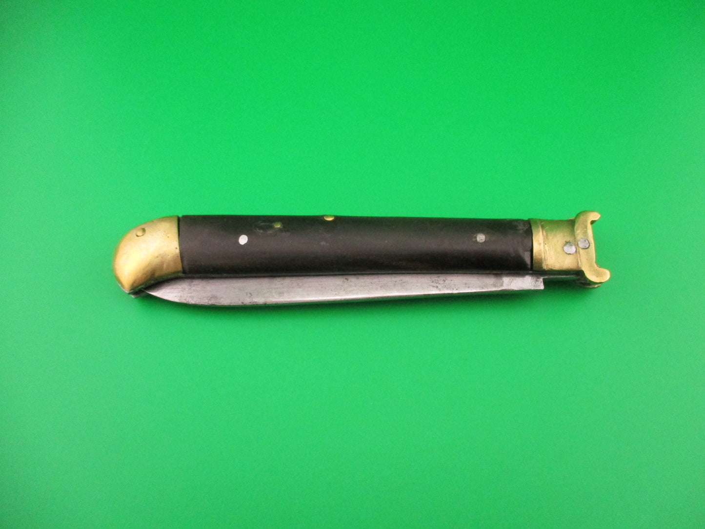 No 6 SHEFFIELD STEEL 28cm Indian Shell puller lever Brass & Horn automatic knife