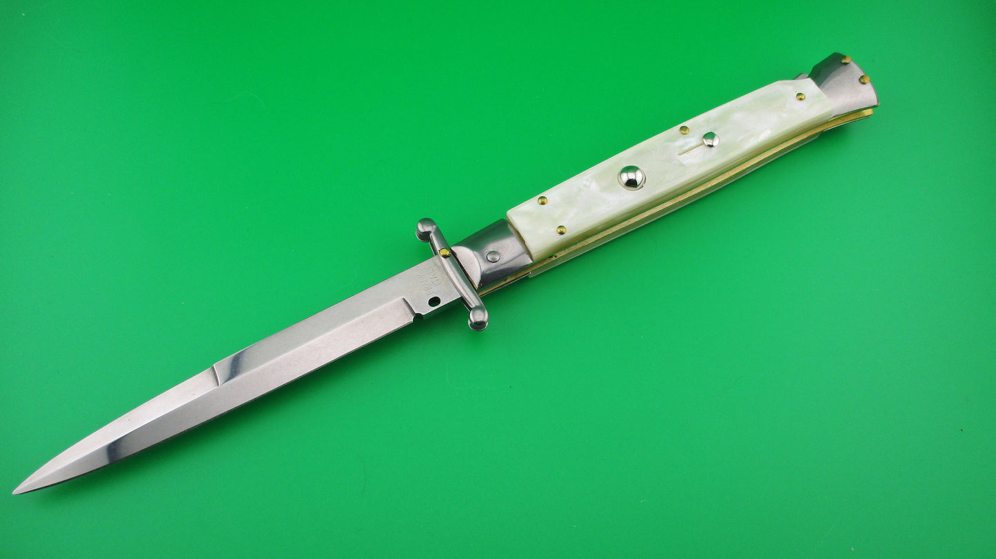 FRANK B ITALY 28cm Italian Swing guard MOP Pearl automatic knife