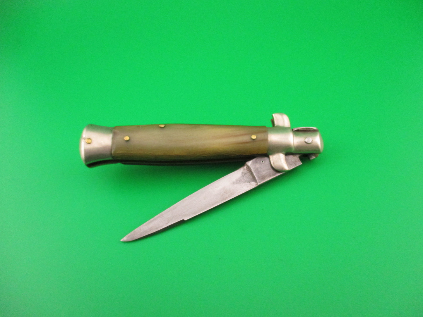 INTER ITALY 16cm Italian Picklock 1950s Vintage automatic knife light horn
