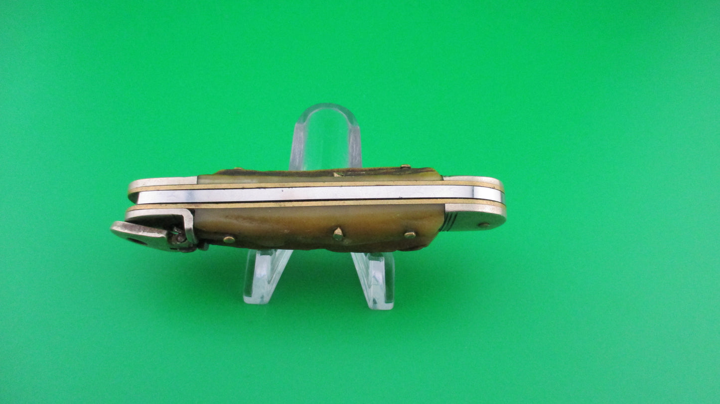 PUMA Springbock II Solingen Germany 8cm German lever stag automatic knife