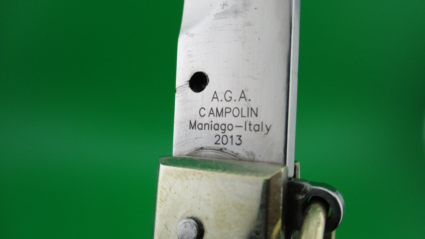 AGA CAMPOLIN 30cm Sicilian Ring Pull Ebony automatic knife 2013