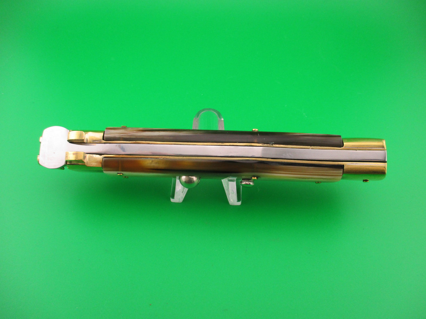 Renzo Pascotto Maniago Italy 30cm Italian Wasp body Picklock Brazilian Horn automatic knife