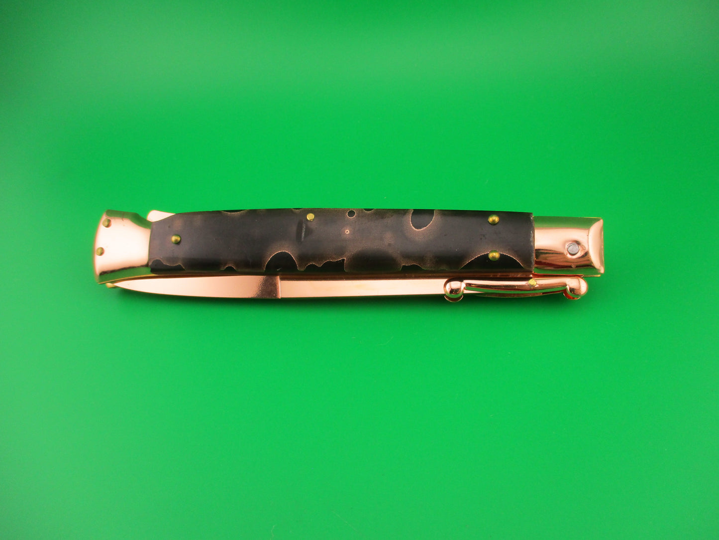 FRANK B ITALY 28cm Italian Swing guard Copper Classic automatic knife