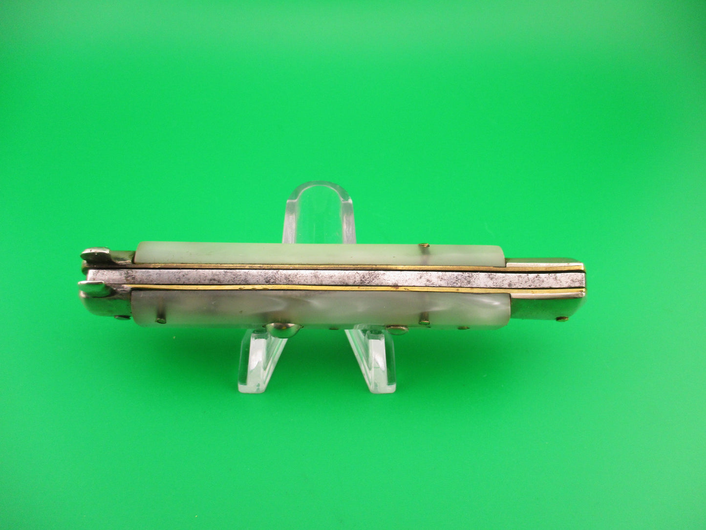 PATENT 96847 INOX 20cm Italian Derby Bolster Pearl BoBc vintage automatic knife