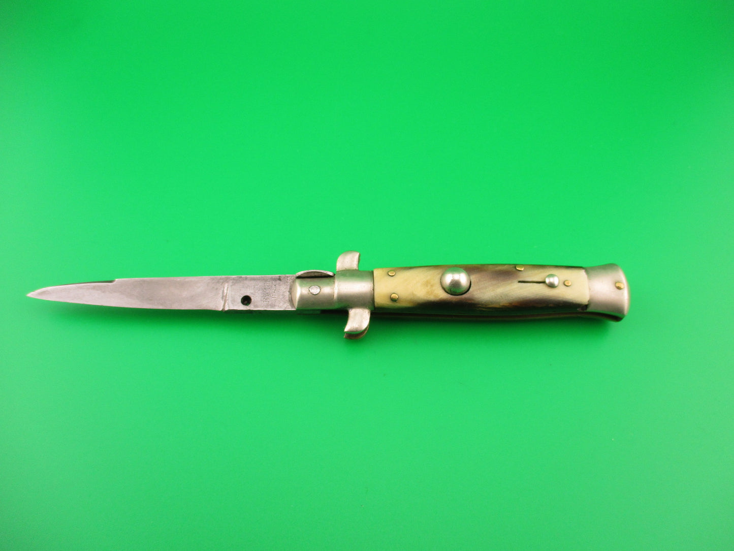 INTER ITALY 16cm Italian Picklock 1950s Vintage automatic knife light horn