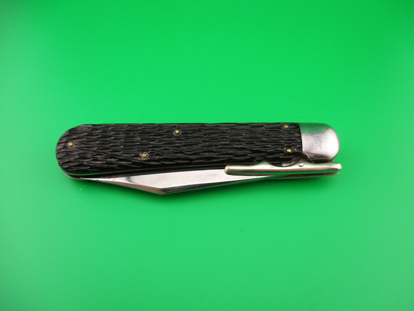 Schrade Cut Co Hunters Pride ETCHED # G1544 3/4 STG Folding guard switchblade knife