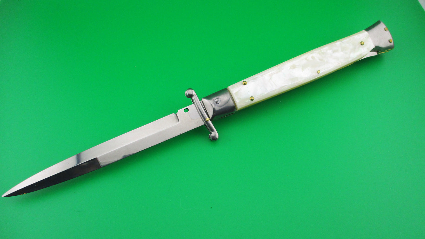 FRANK B ITALY 28cm Italian Swing guard MOP Pearl automatic knife
