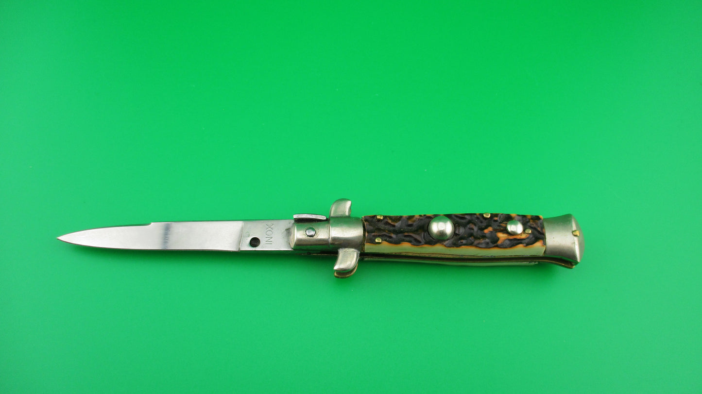 INOX 16cm Italian Transitional Stiletto Imitation stag vintage automatic knife