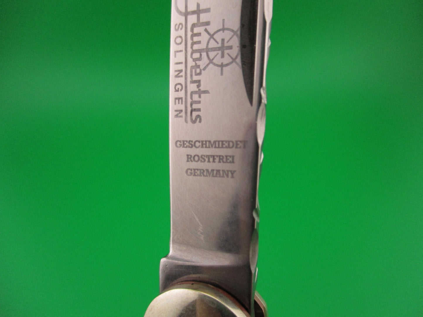 Hubertus Liliput 8cm German Lever Wood handled vintage automatic knife w file work