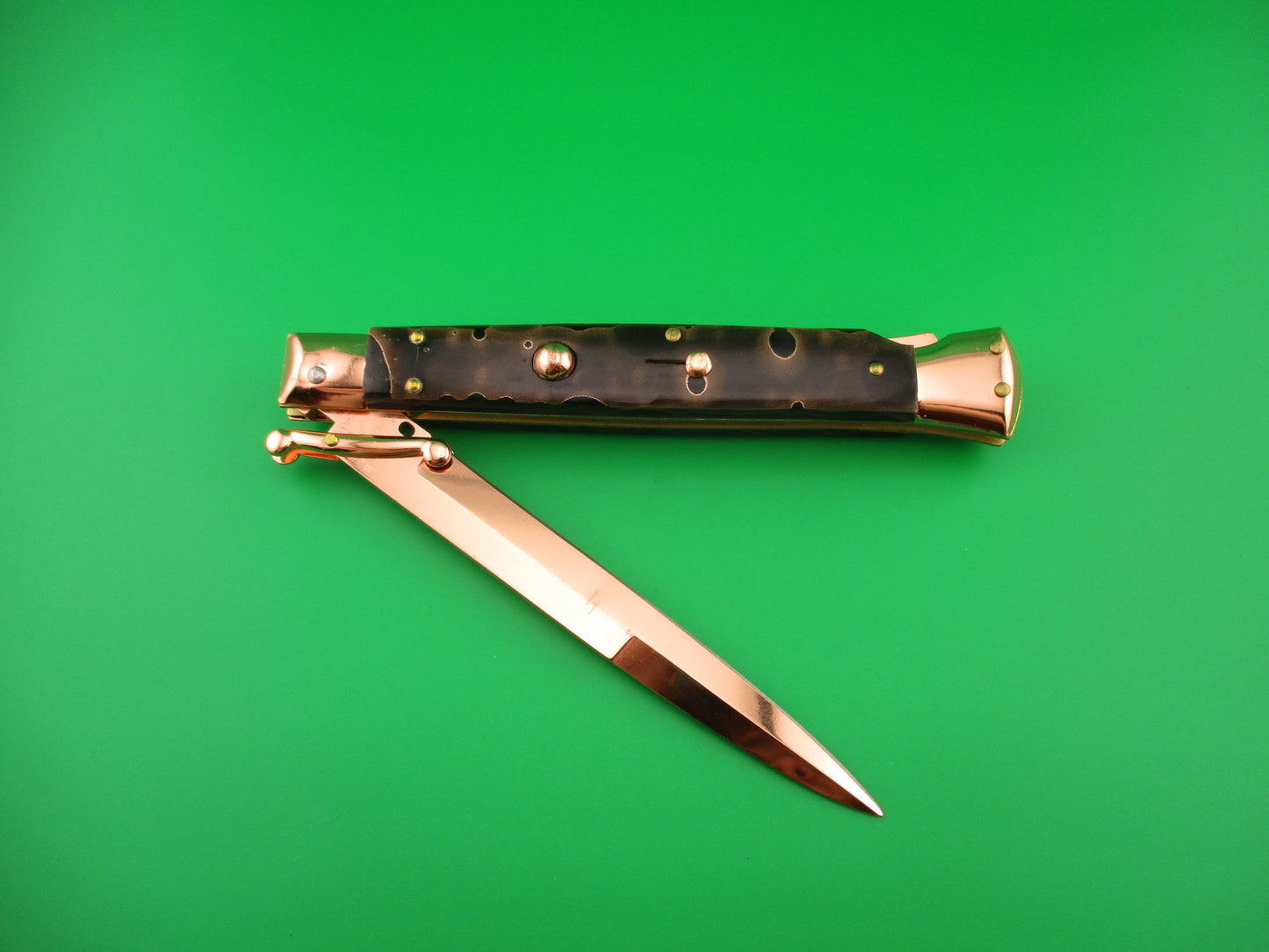 FRANK B ITALY 28cm Italian Swing guard Copper Classic automatic knife