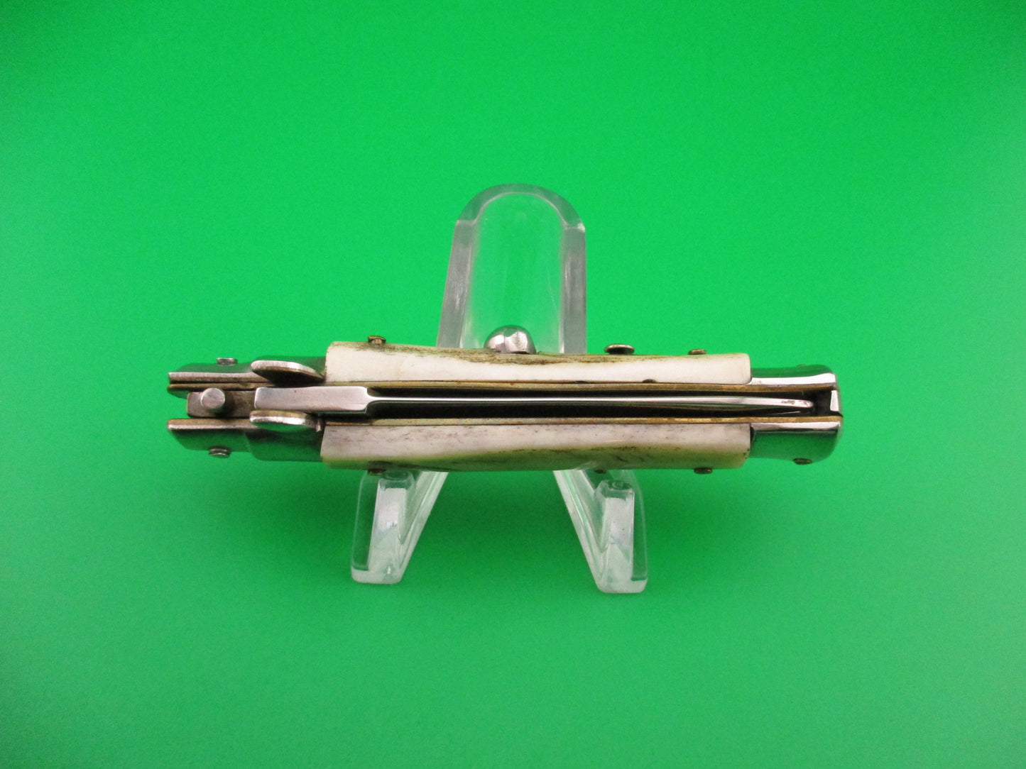ROSTFREI 14cm Italian Stag stiletto Oreste Dibon vintage automatic knife
