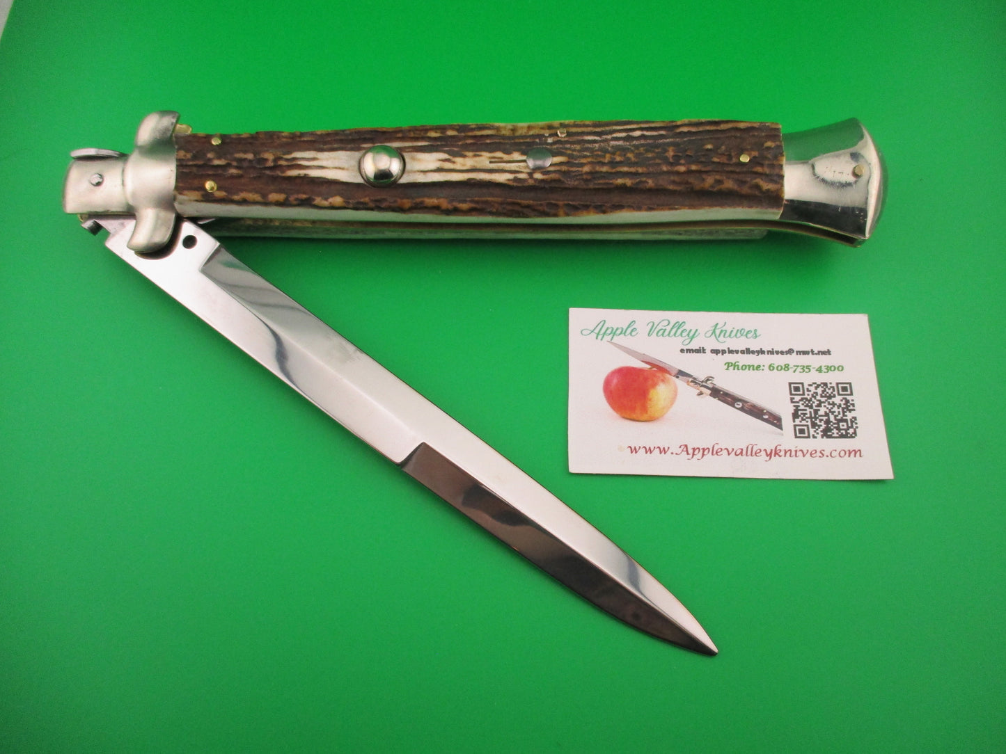 AGA CAMPOLIN ITALY 45cm Italian Stag swivel bolster 18 inch automatic knife