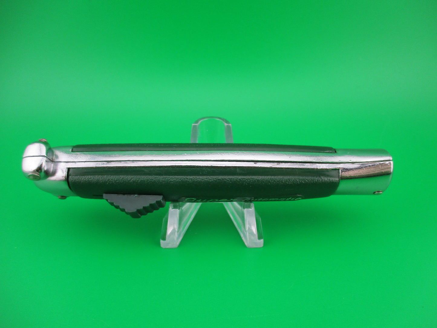 z Rare GREEN SUPER AUTOMATIC vintage OTF da STAINLESS STEEL