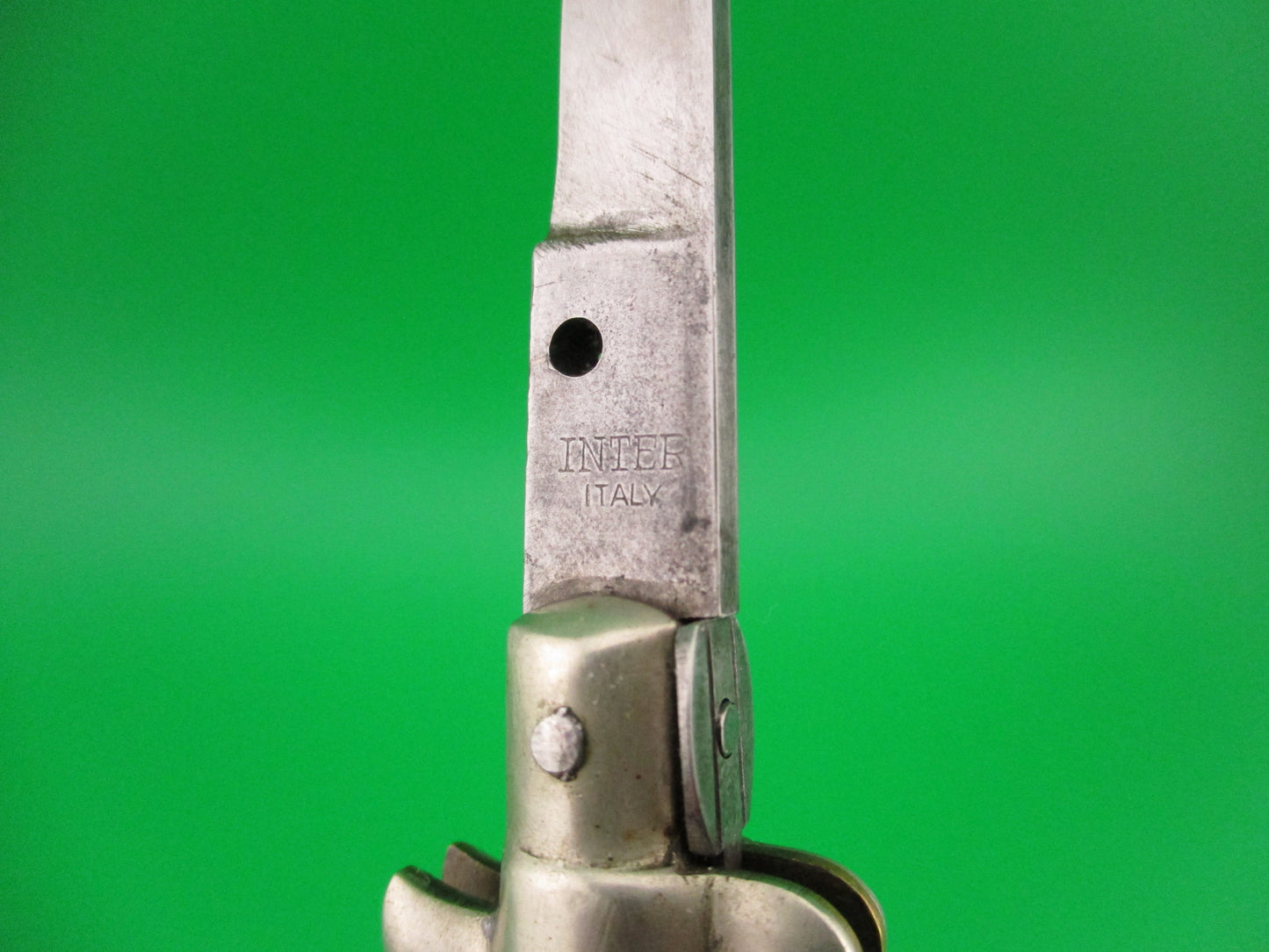 INTER ITALY 16cm Italian Picklock 1950s Vintage automatic knife light horn