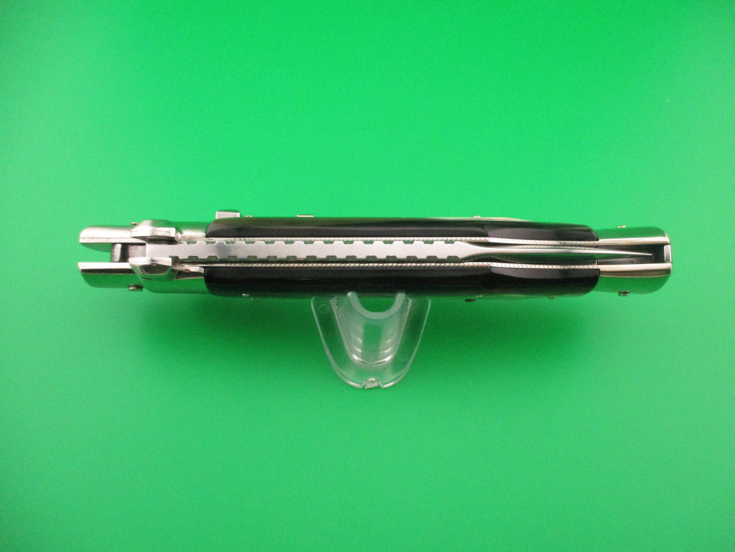 z AGA CAMPOLIN ITALY 29cm Italian BLACK WIDOW Fulcrum Wasp Square button automatic knife