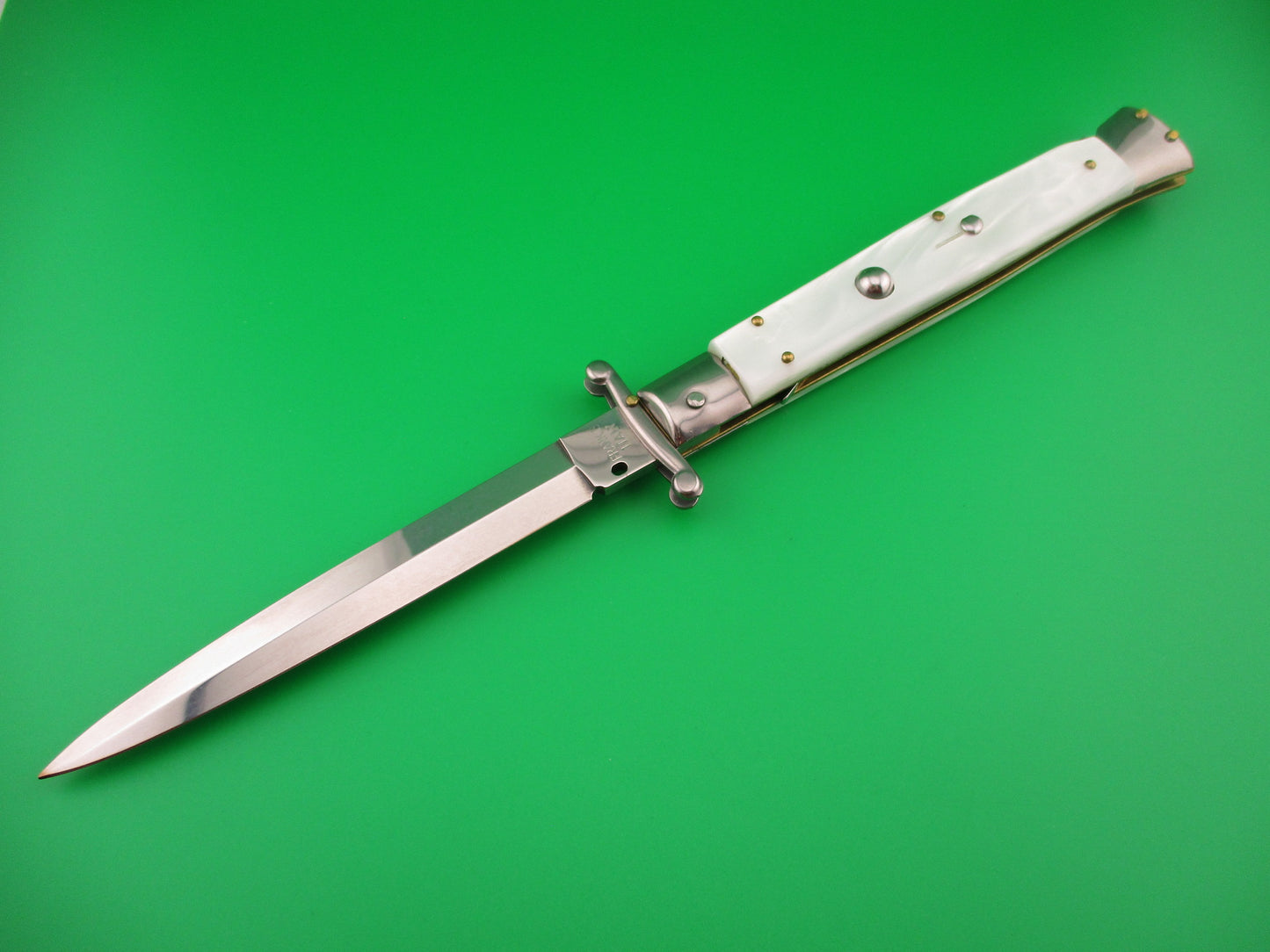 FRANK B ITALY 28cm Italian Swing Guard Dagger Pearlex automatic knife