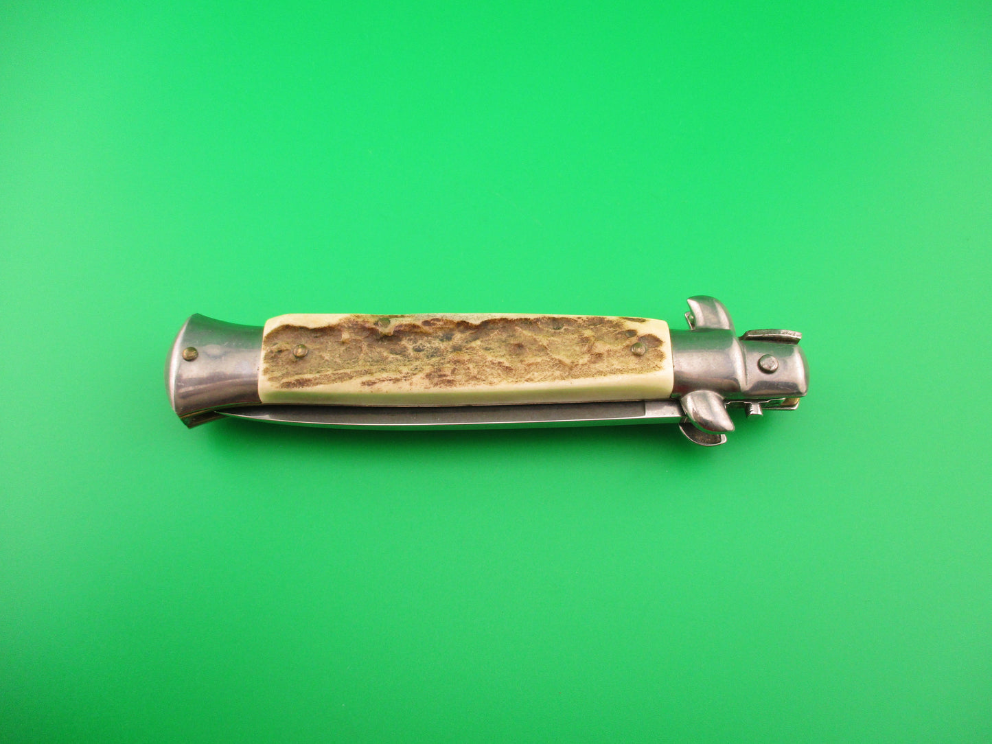 STAINLESS (slant) UD96A000103 PATENT 23cm Italian Stiletto bolster release switchblade
