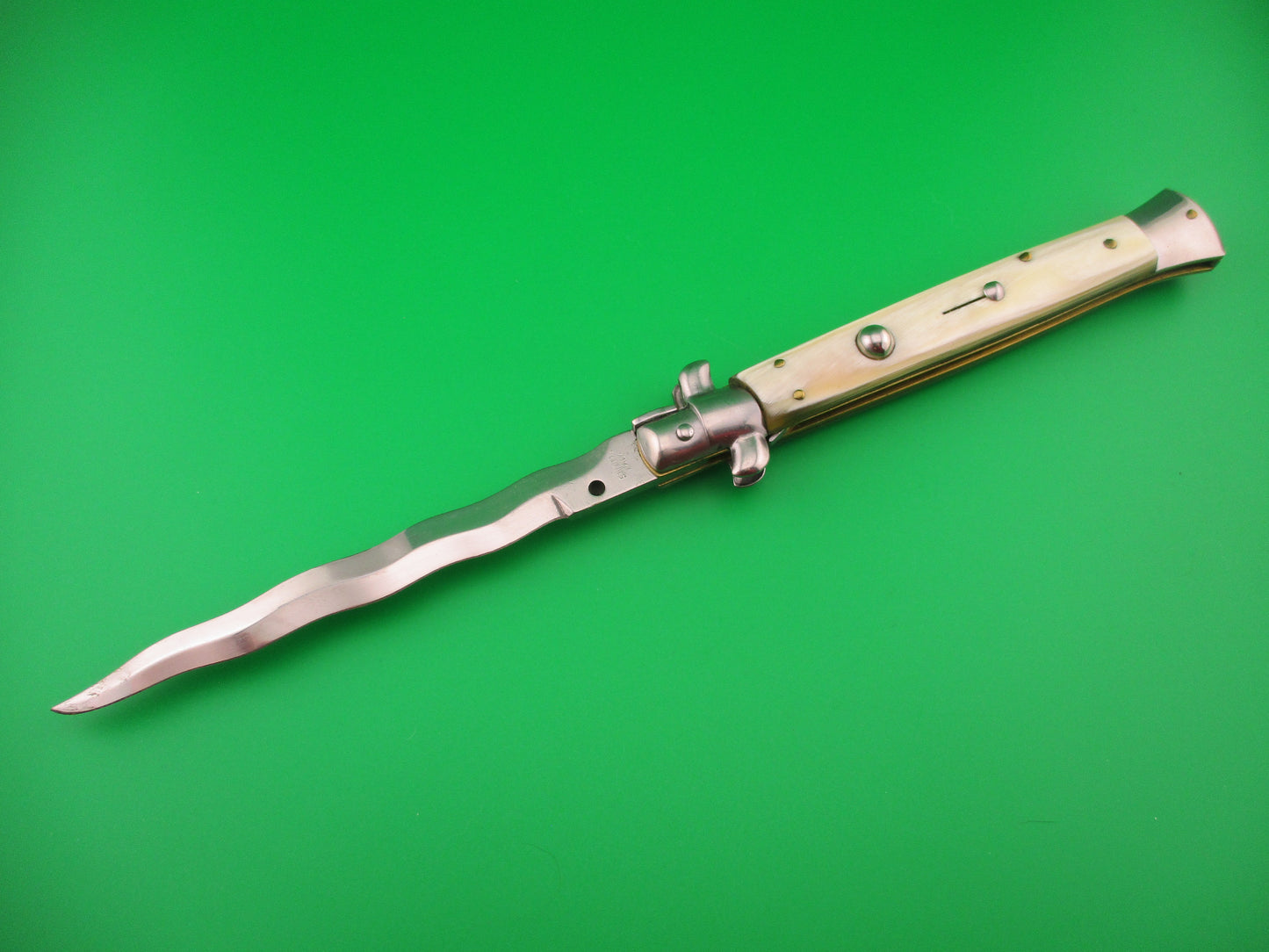 STILETTO ITALY 28cm Italian Stiletto Kris Honey & Cream horn automatic knife
