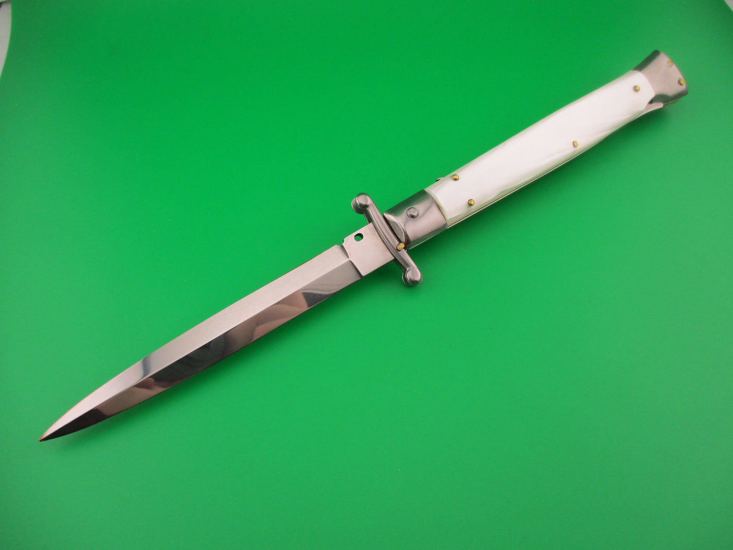 FRANK B ITALY 28cm Italian Swing Guard Dagger Pearlex automatic knife