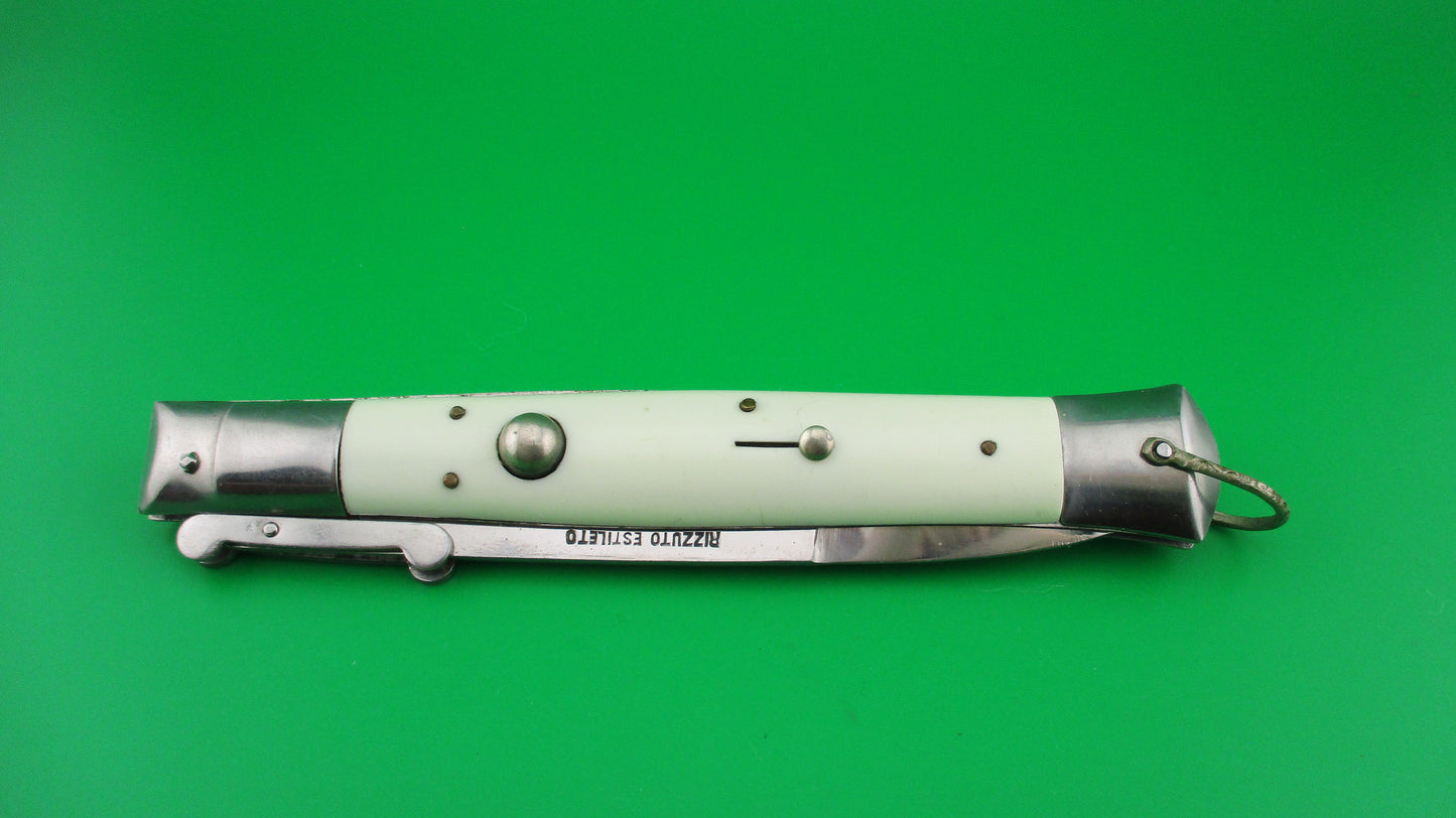z Rizzuto Estileto Milano 27cm Japanese Swing guard White vintage automatic knife