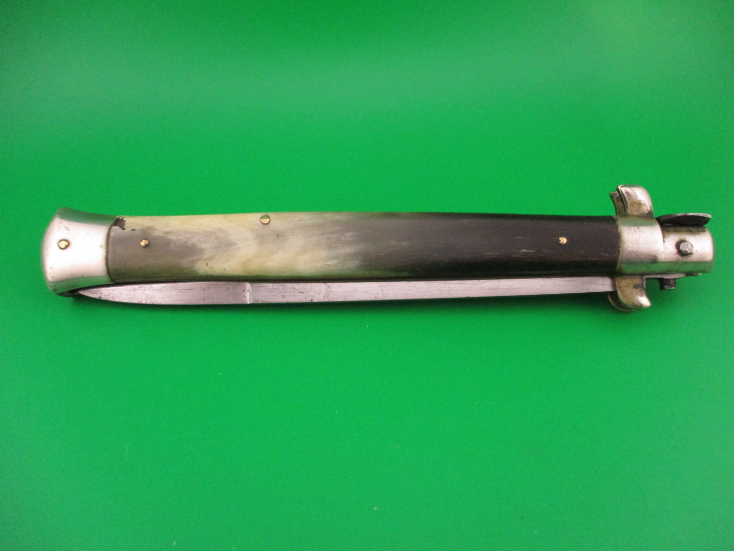 ITALY INOX 33cm Italian Picklock Horn Vintage 1950s automatic knife