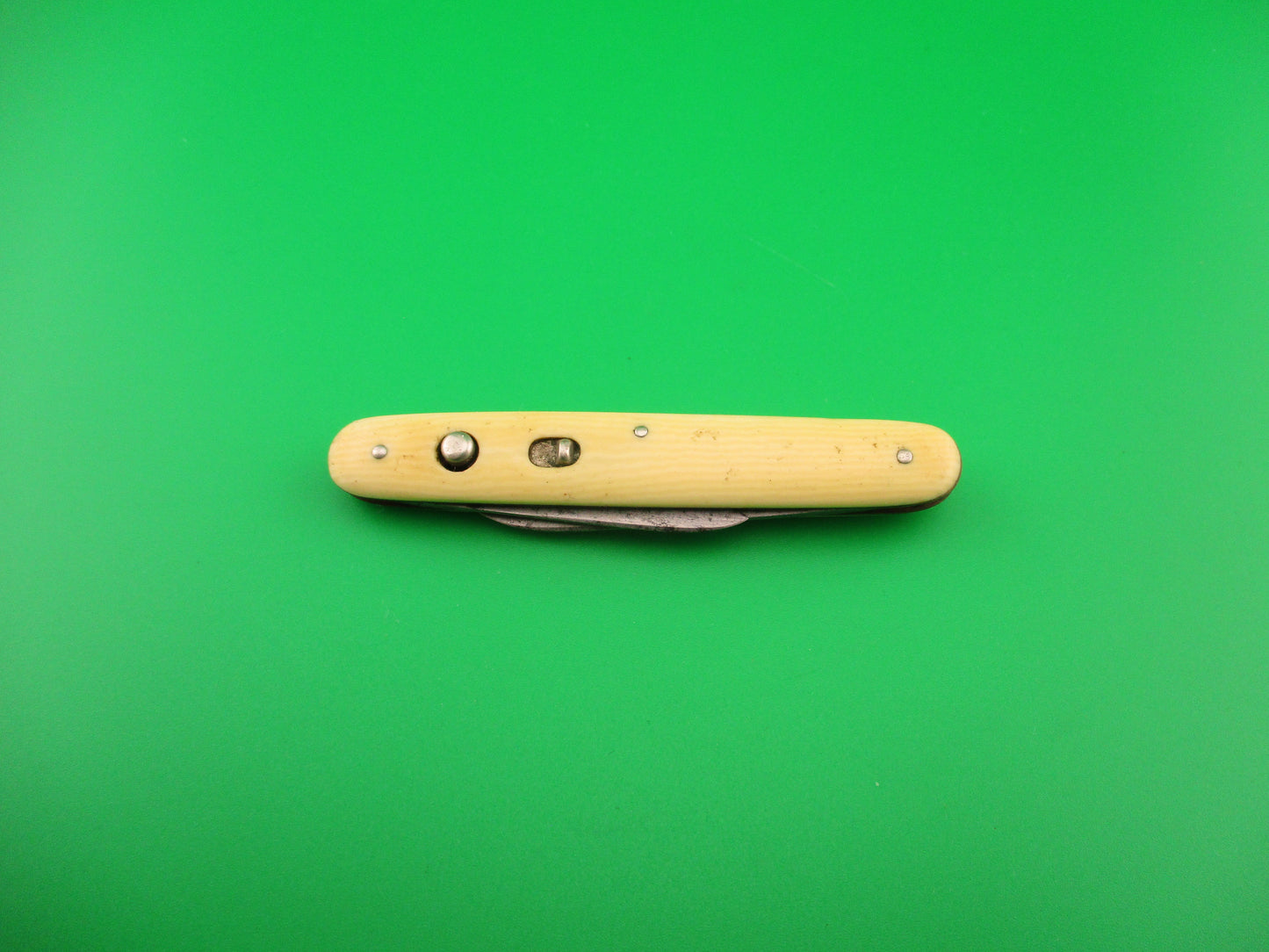 Schrade Walden small double 741 Ivory celluloid switchblade knife