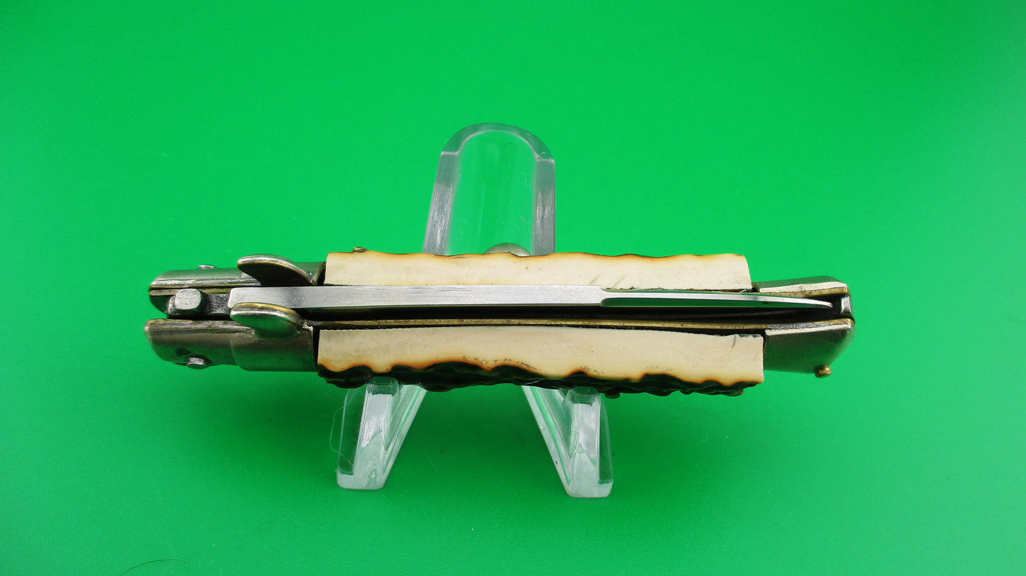 INOX 16cm Italian Transitional Stiletto Imitation stag vintage automatic knife