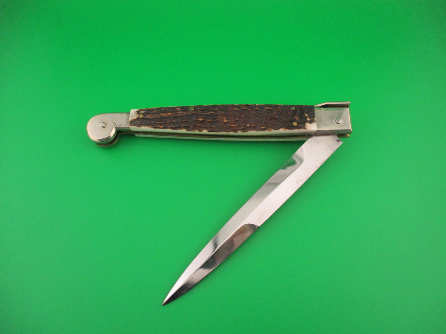 AGA CAMPOLIN 30cm Italian Sicilian Stag Picklock automatic knife