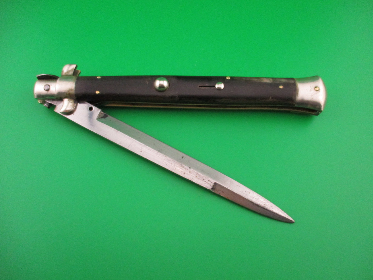 ITALY INOX 33cm Italian Picklock Horn Vintage 1950s automatic knife
