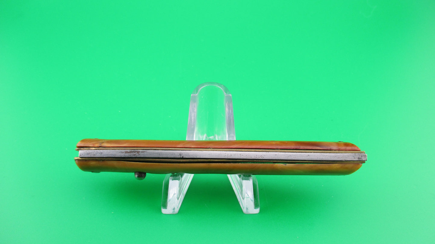 COLONIAL SHUR SNAP Fishtail Caramel Early 2nd Gen switchblade knife