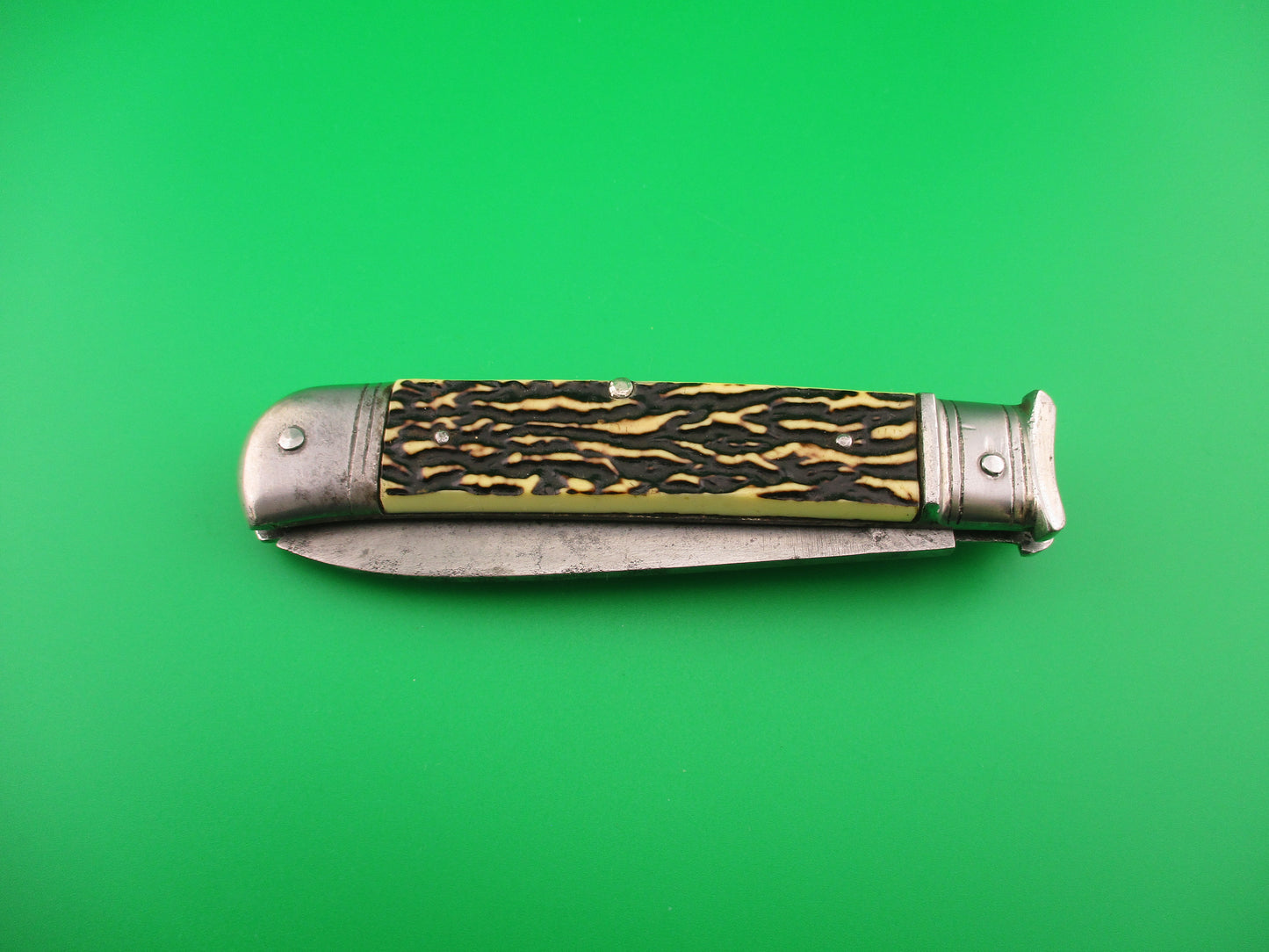 A CENTAZZO MANIAGO 20cm Italian Shell puller Imitation stag vintage automatic knife