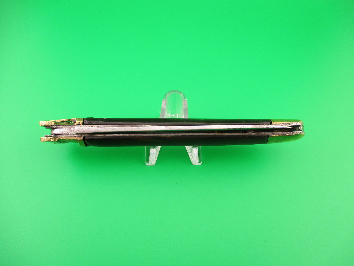 No 6 SHEFFIELD STEEL 28cm Indian Shell puller lever Brass & Horn automatic knife