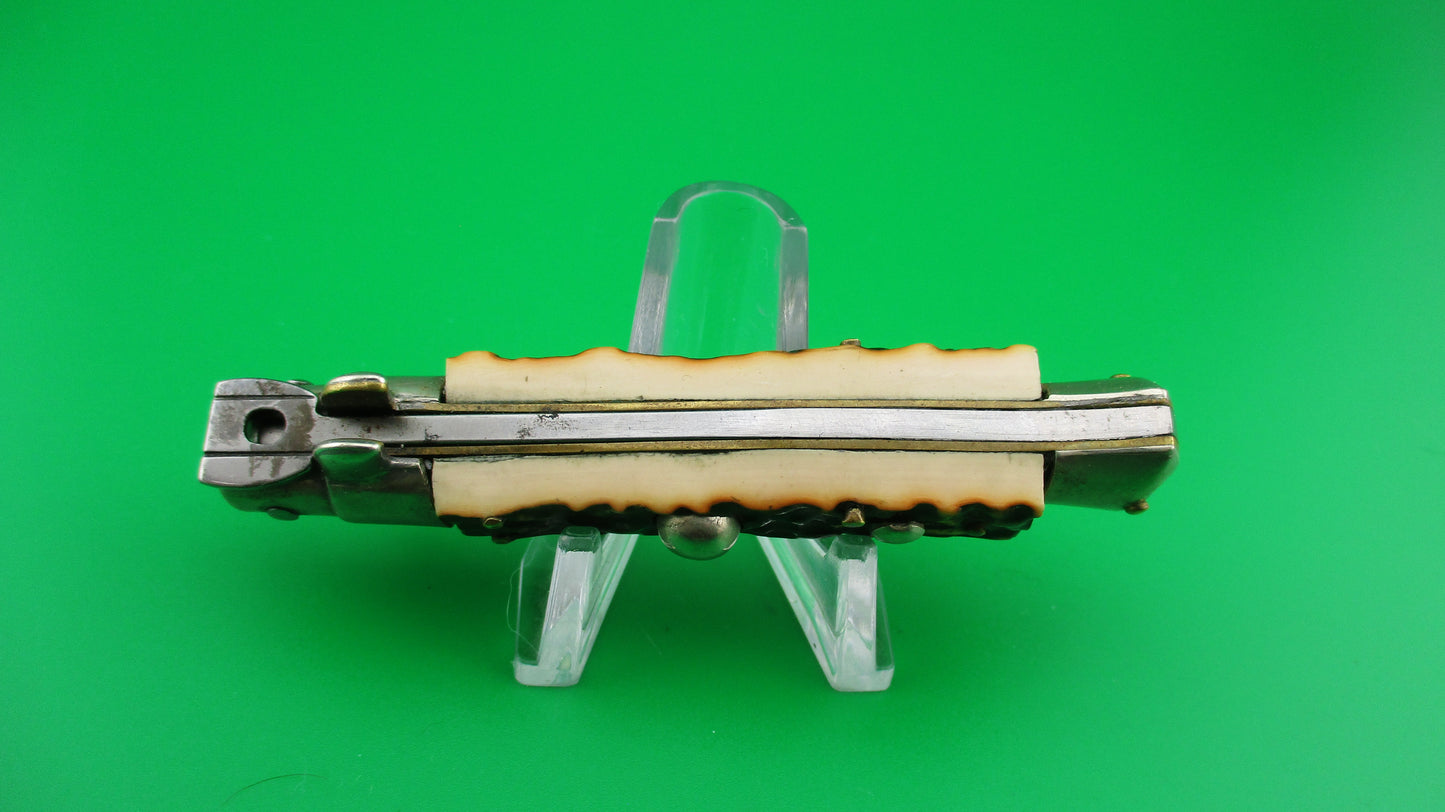 INOX 16cm Italian Transitional Stiletto Imitation stag vintage automatic knife