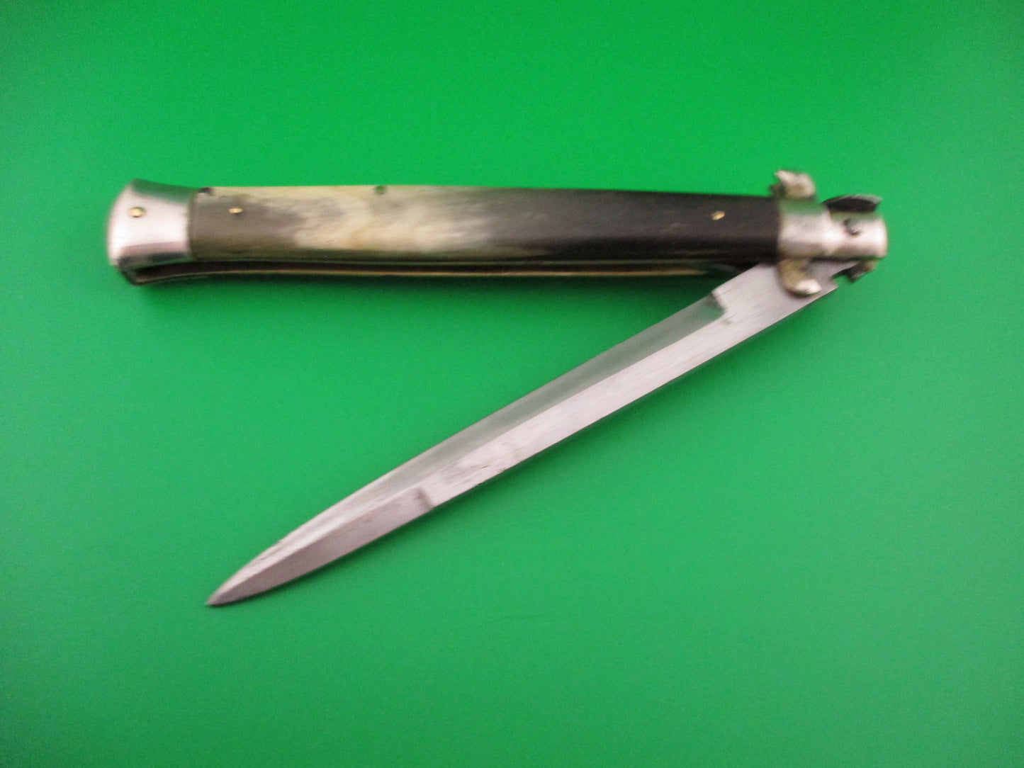 ITALY INOX 33cm Italian Picklock Horn Vintage 1950s automatic knife