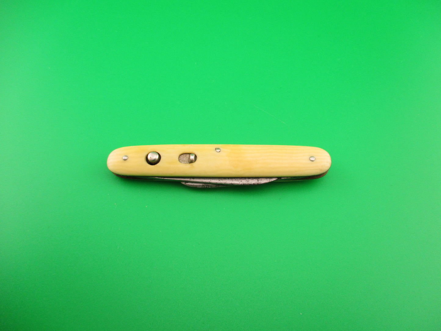 Schrade Walden small double 741 Ivory celluloid switchblade knife